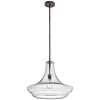 Everly 1-LT Pendant Clear Seeded Glass