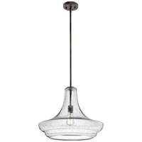 Everly 1-LT Pendant Clear Seeded Glass