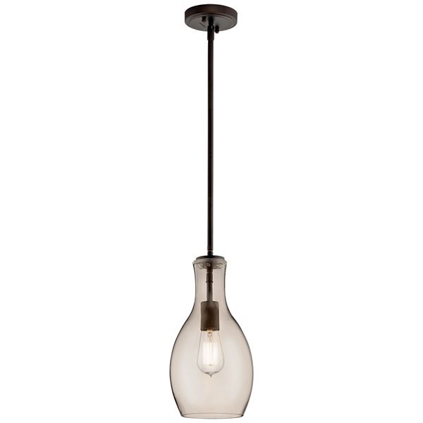 Everly 1-LT Pendant with Champagne Glass