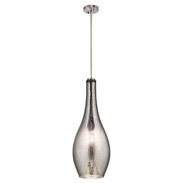 Everly 1-LT Pendant with Mercury Glass
