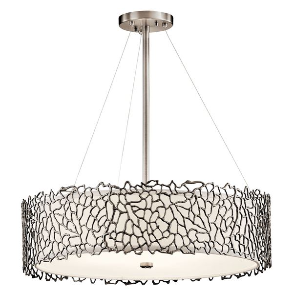 Silver Coral 4-LT Chandelier / Pendant Clasic Pewter