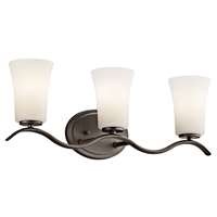 Kichler Armida 3-LT Vanity Light with LED Bulbs - Olde Bronze - 45376OZL18