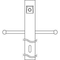 3" x 84" Direct Burial Ladder Rest Photocell Post