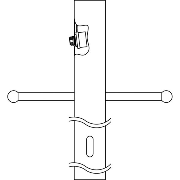 3"x 84" Direct Burial Ladder Rest Internal Photocell Post