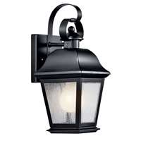 Kichler Mount Vernon 12.5" 1-LT Wall Light - Black - 9707BK