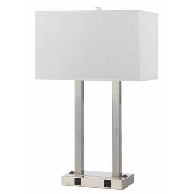 Metal Desk Lamp with 2 Outlets