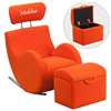 Personalized HERCULES Series Orange Fabric Rocking Chair