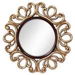 Murray Feiss Courtney Mirror in Mahogany /Antique Silver Finish - MR1132MHG/ASL