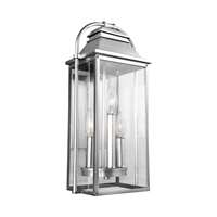 Feiss Wellsworth 3-LT Outdoor Wall Lantern - Painted Brushed Steel - OL13200PBS