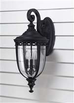 Murray Feiss English Bridle 3-Light Wall Lantern in Black Finish - OL3003BK