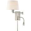 1-LT Swing Arm Wall Lamp W/ LED Reading Lamp