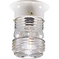 Progress Utility Lantern 1-LT Utility Outdoor Close-to-Ceiling - White - P5603-30