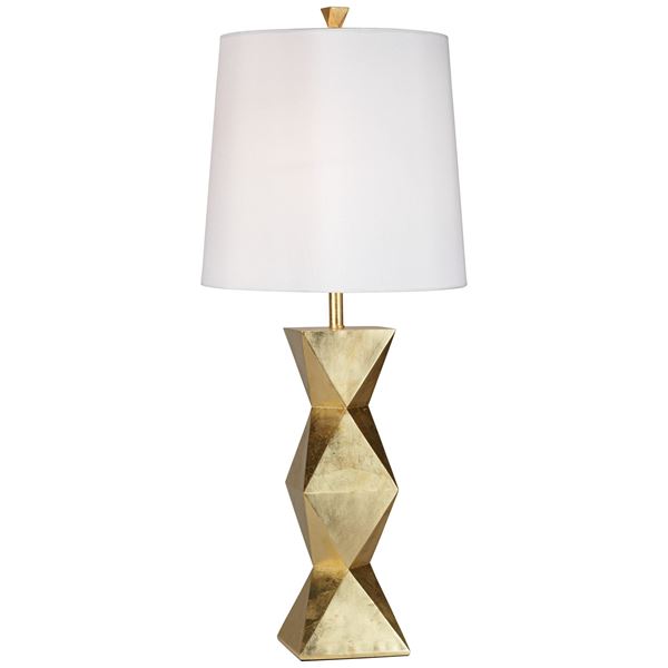Table Lamp - Poly Cut Zigzag In Gold