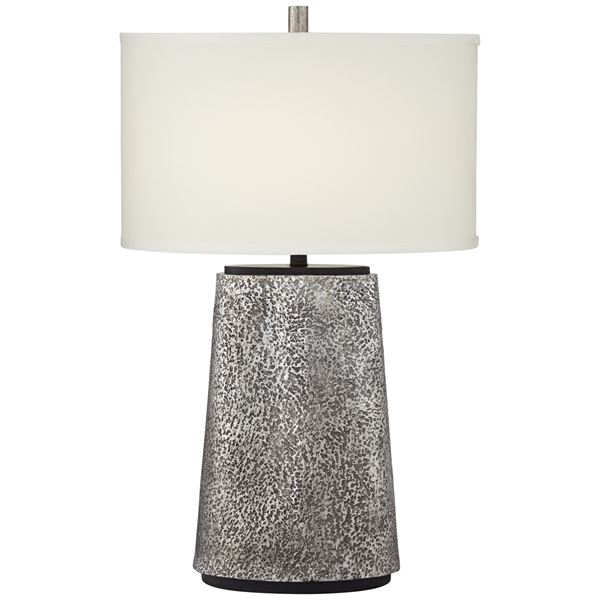 Table Lamp - Poly Body Hammered Metal Look