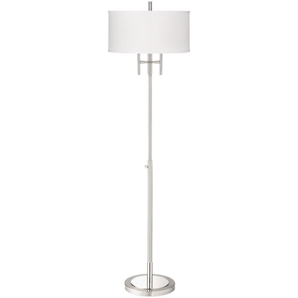Floor Lamp - 4 Arms Polished And Matte Nickel