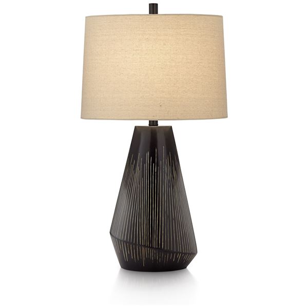 Table Lamp - Poly Lamp With Carving Detail