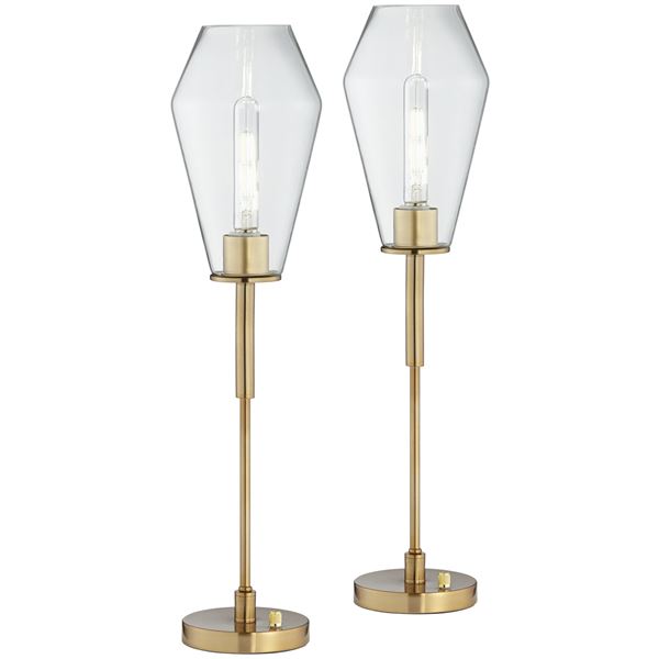 Table Lamp - Clear Glass Uplight