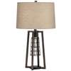 Table Lamp - 2 LT Metal Caged Lamp