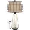 Table Lamp - Seedy Glass Body With Double Shade