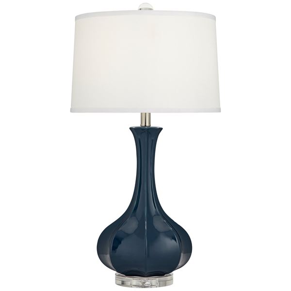 Table Lamp - Ceramic Blue Finish