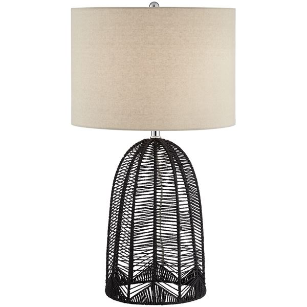 Table Lamp - Black Rope Cage
