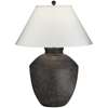 Table Lamp - Poly Black Terracotta Jar