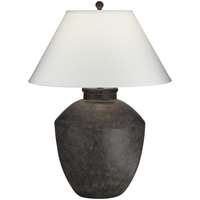 Table Lamp - Poly Black Terracotta Jar