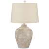 Table Lamp - Poly Hammered Faux Wood Look