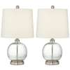 Table Lamp - Round Glass And Metal