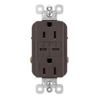 Legrand Radiant Ultra-Fast USB Type-C/C Outlet - White - R26USBPDWCC6