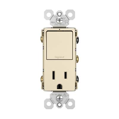 Single Pole/3-Way Switch + 15A TR Outlet