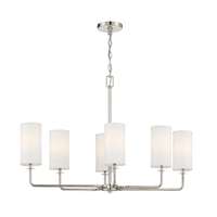Savoy House Powell 6-Light Linear Chandelier - Polished Nickel - 1-1756-6-109
