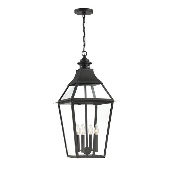 Jackson Black With Gold Highlights 4-LT Outdoor Pendant