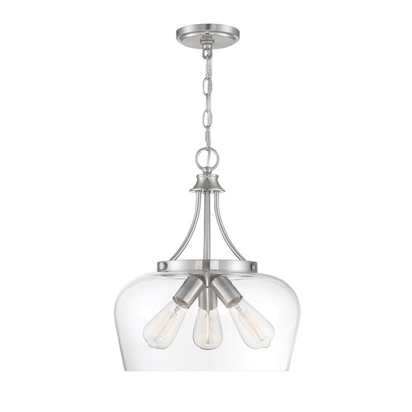 Octave 3-LT Satin Nickel Pendant