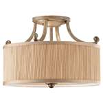 Murray Feiss Abbey 3-Light Indoor Semi-Flush Mount in Silver Sand Finish - SF293SVSD