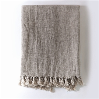 POM POM MONTAUK THROW-NATURAL T-5000-N