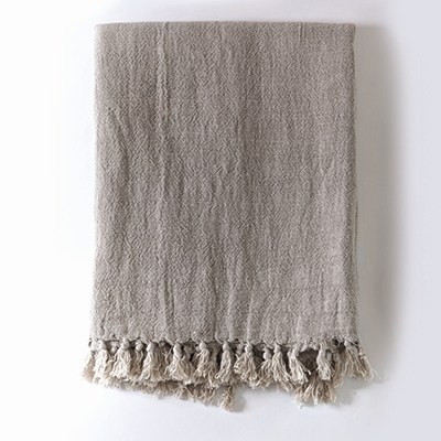 POM POM MONTAUK THROW-NATURAL T-5000-N