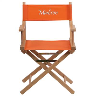Personalized Standard Height Directors Chair in Orange