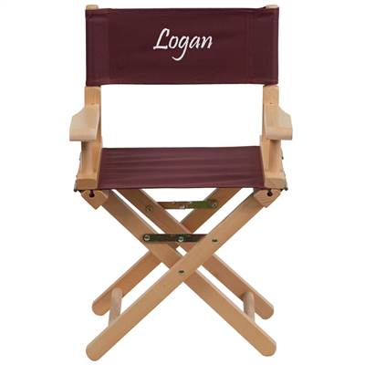 Personalized Kid Size Directors Chair in Brown