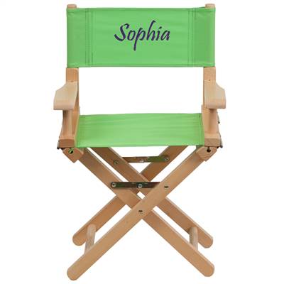 Personalized Kid Size Directors Chair in Green