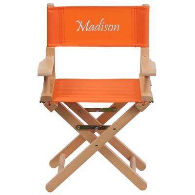 Personalized Kid Size Directors Chair in Orange