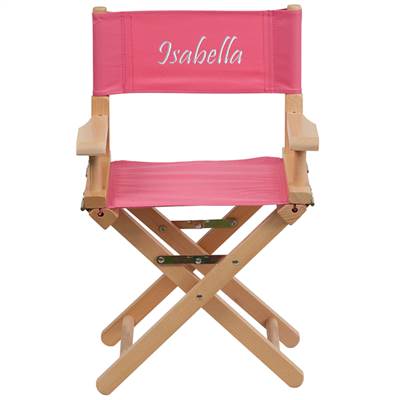 Personalized Kid Size Directors Chair in Pink
