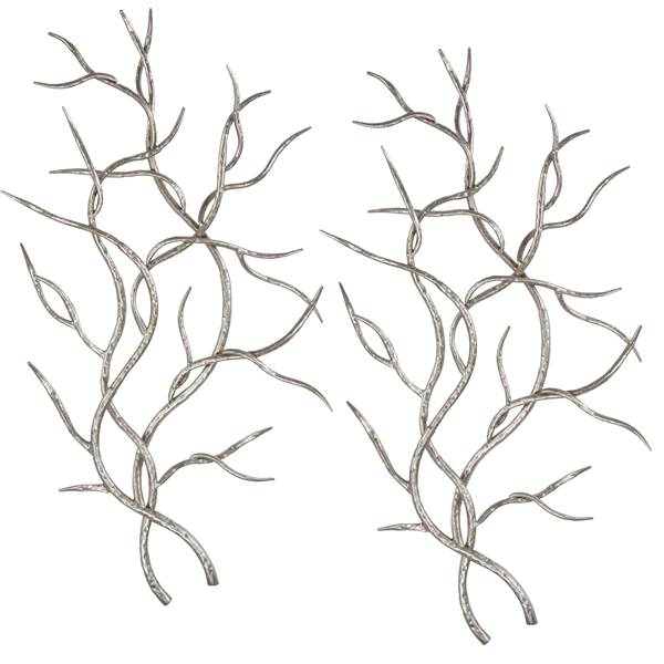 Uttermost Silver Branches Wall Art Set Of 2