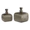 Uttermost Cayson Ribbed Ceramic Bottles Set Of 2