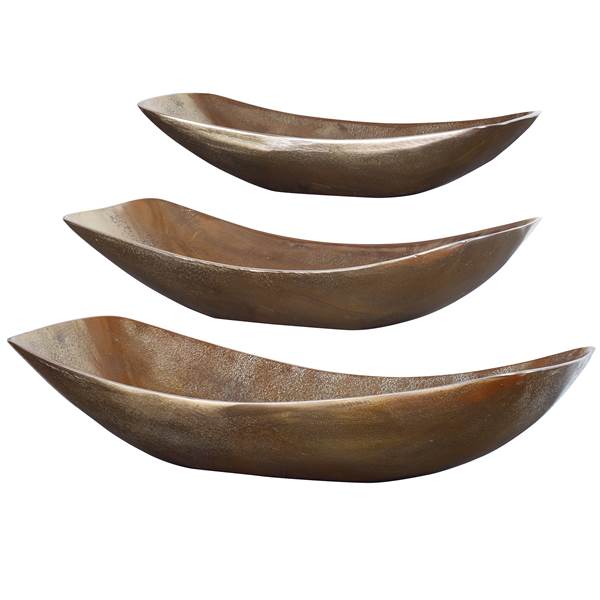 Uttermost Anas Antique Brass Bowls Set Of 3