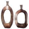 Uttermost Kyler Textured Bronze Vases Set Of 2