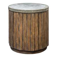 Uttermost Maxfield Wooden Drum Accent Table