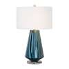 Uttermost Pescara Teal-Gray Glass Lamp