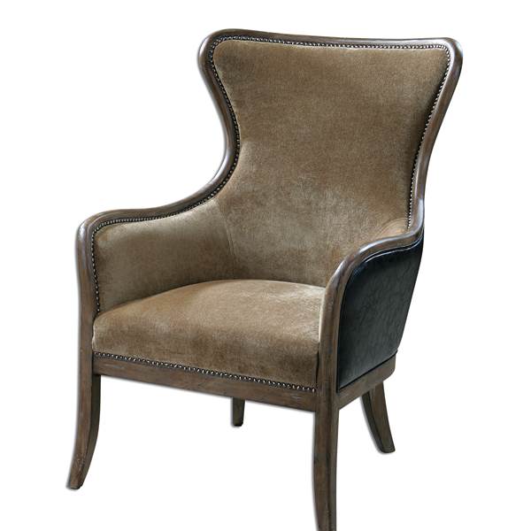 Uttermost Snowden Tan Wing Chair