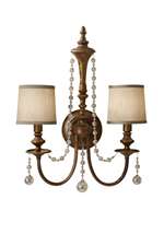 Murray Feiss Clarissa 2-Light Wall Bracket in Firenze Gold Finish - WB1582FG